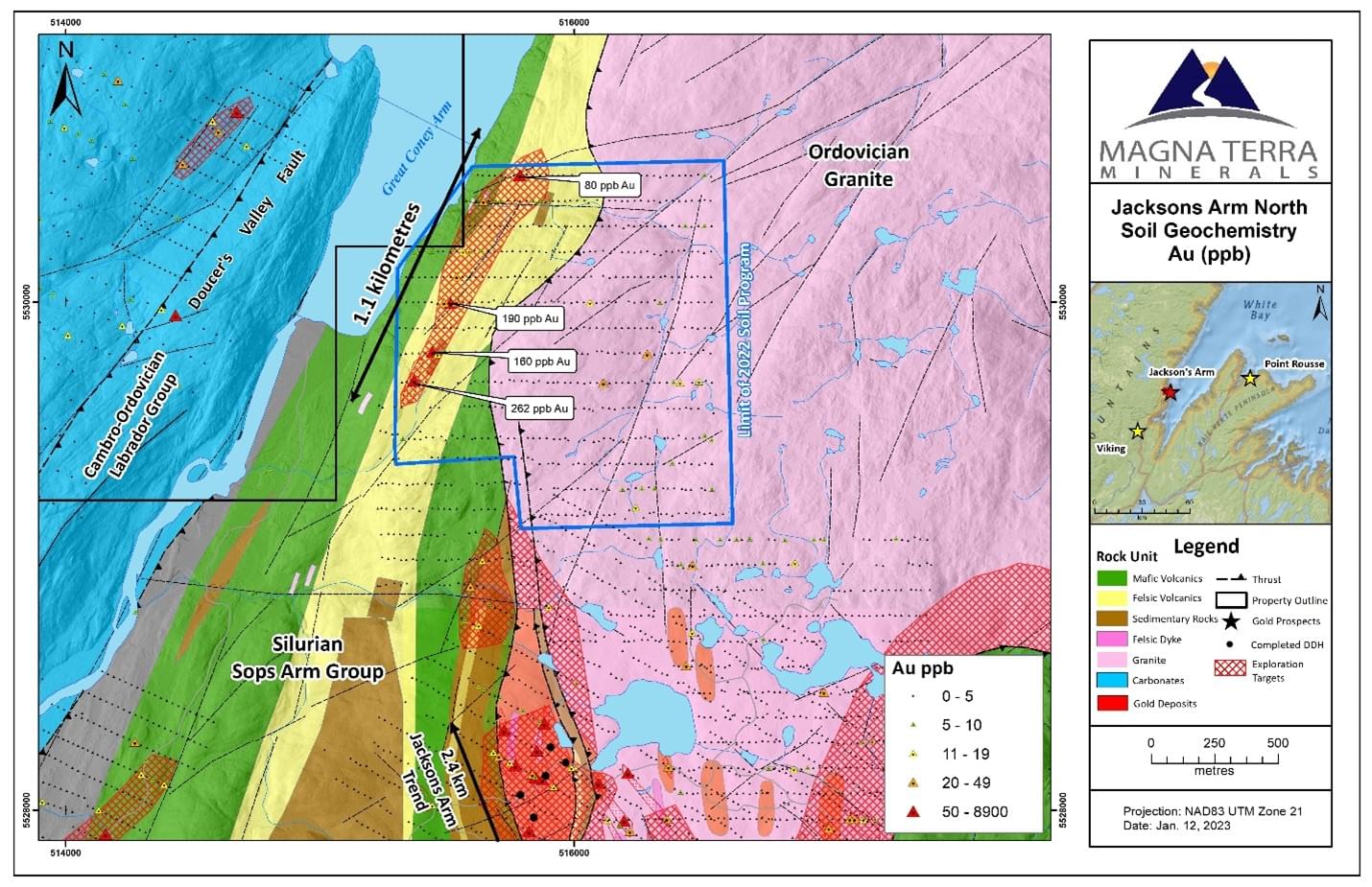 Magna Terra Minerals Inc., Wednesday, January 11, 2023, Press release picture