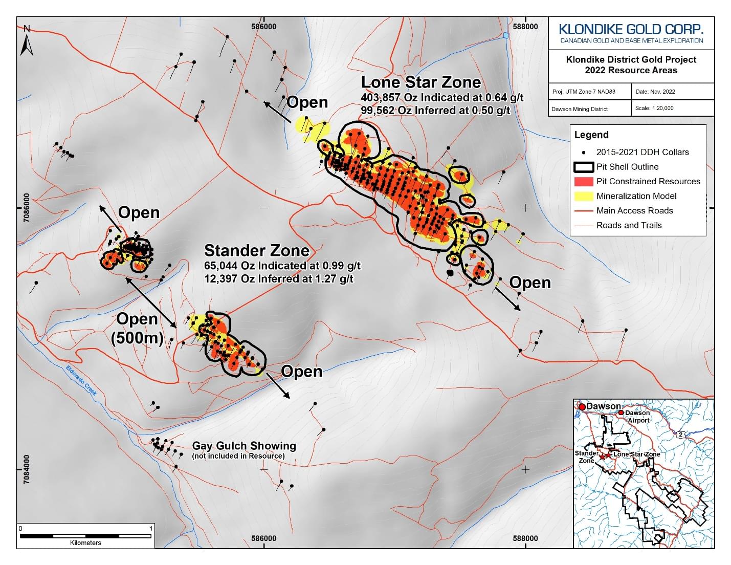 Klondike Gold Corp., Wednesday, January 11, 2023, Press release picture