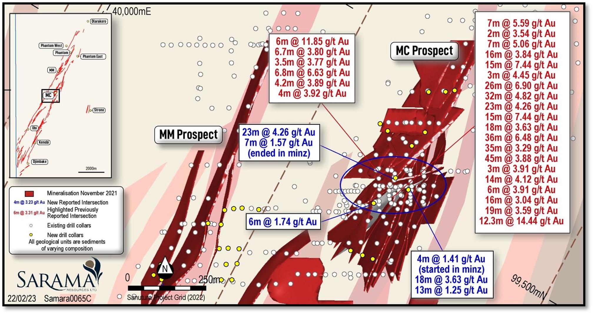 Sarama Resources Ltd., Sunday, February 26, 2023, Press release picture