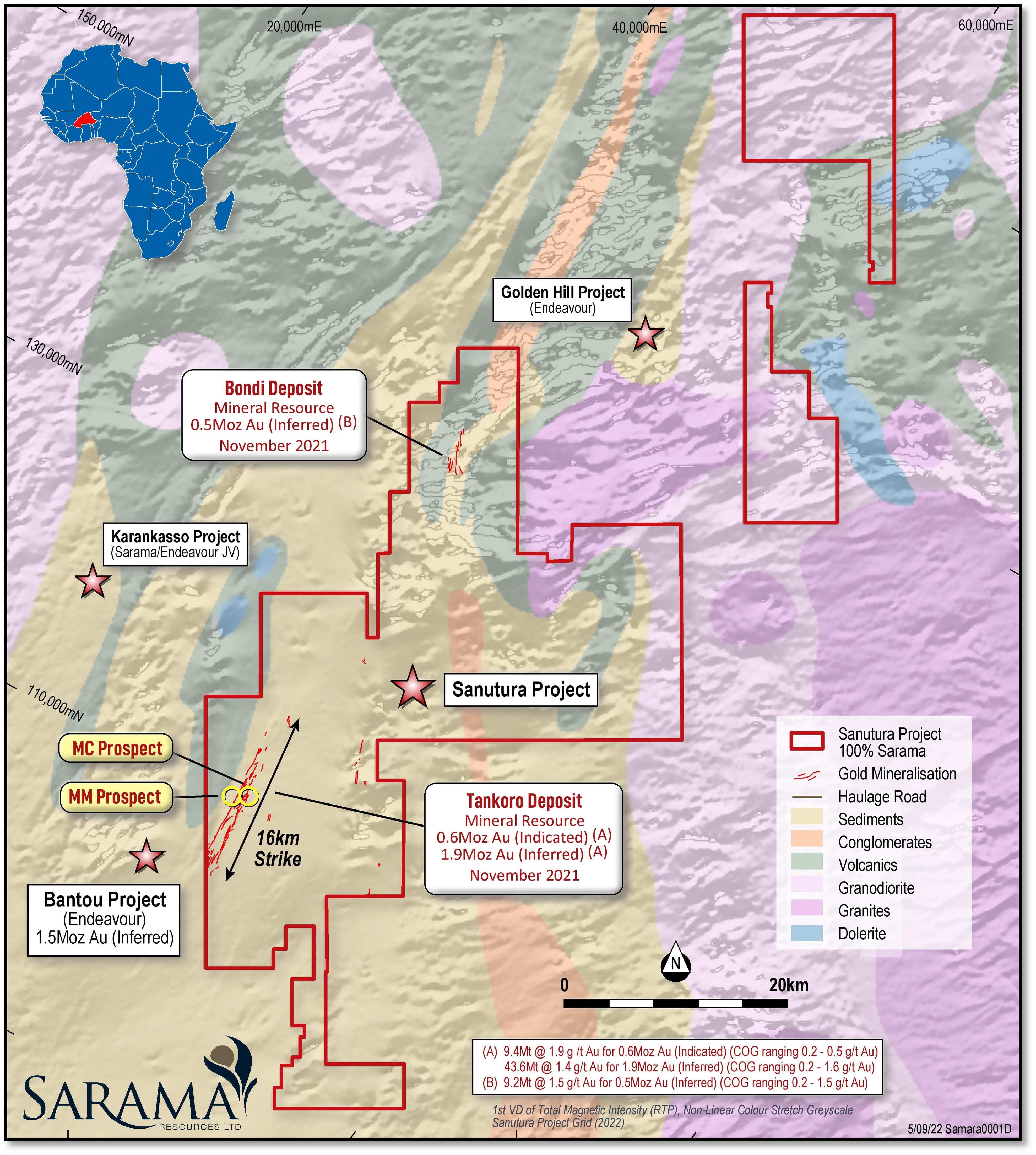 Sarama Resources Ltd., Sunday, February 26, 2023, Press release picture