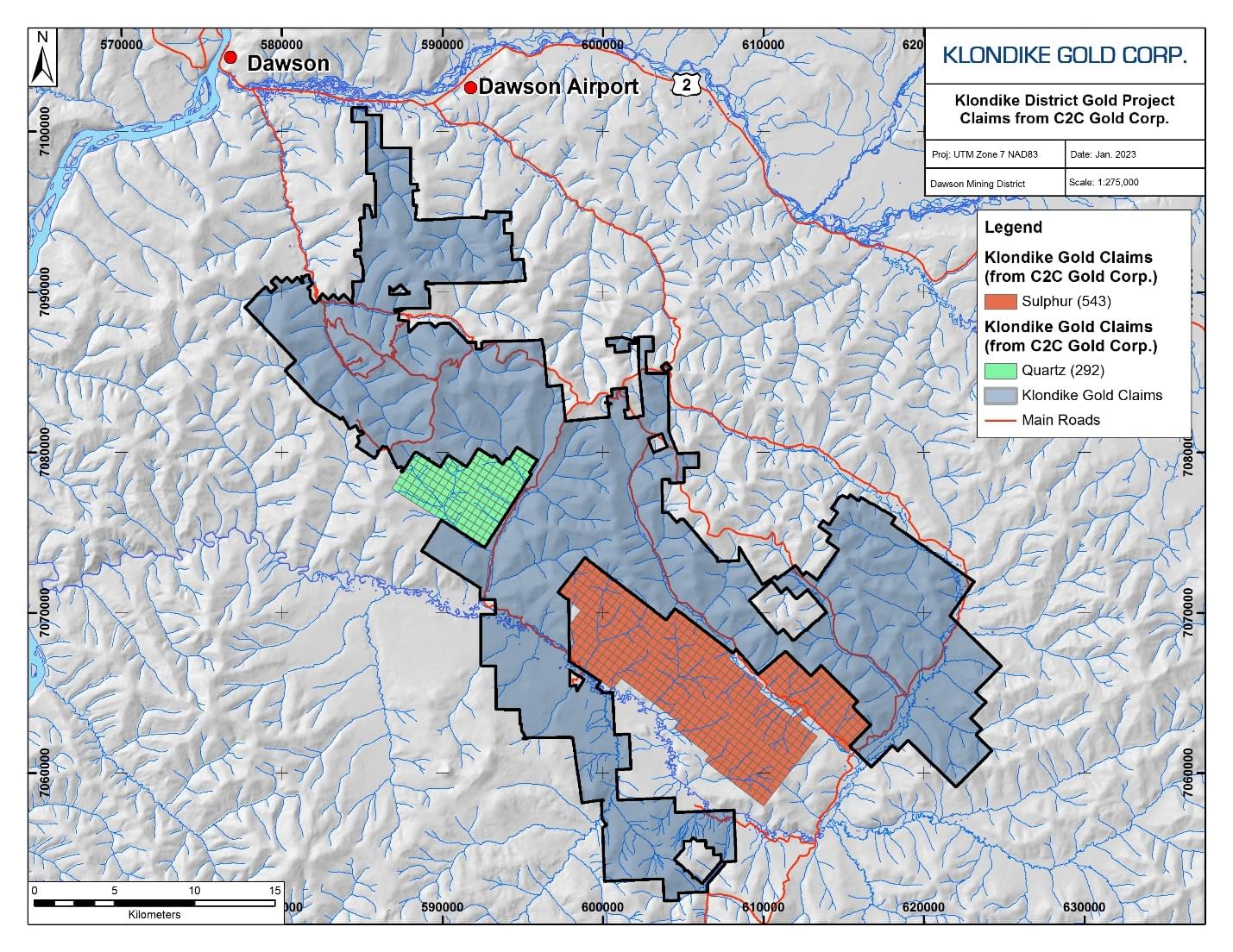 Klondike Gold Corp., Wednesday, February 15, 2023, Press release picture