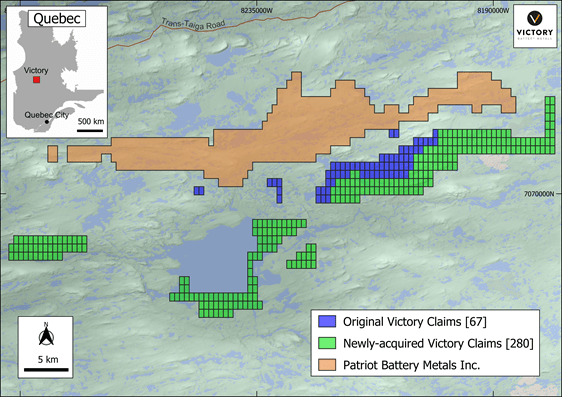 Victory Battery Metals Corp., Wednesday, February 15, 2023, Press release picture