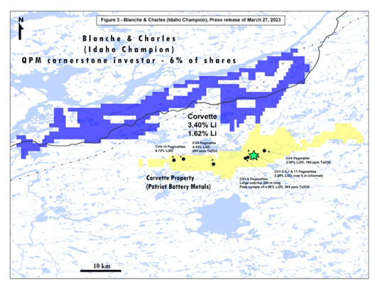 Quebec Precious Metals Corporation, Monday, March 27, 2023, Press release picture