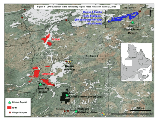 Quebec Precious Metals Corporation, Monday, March 27, 2023, Press release picture