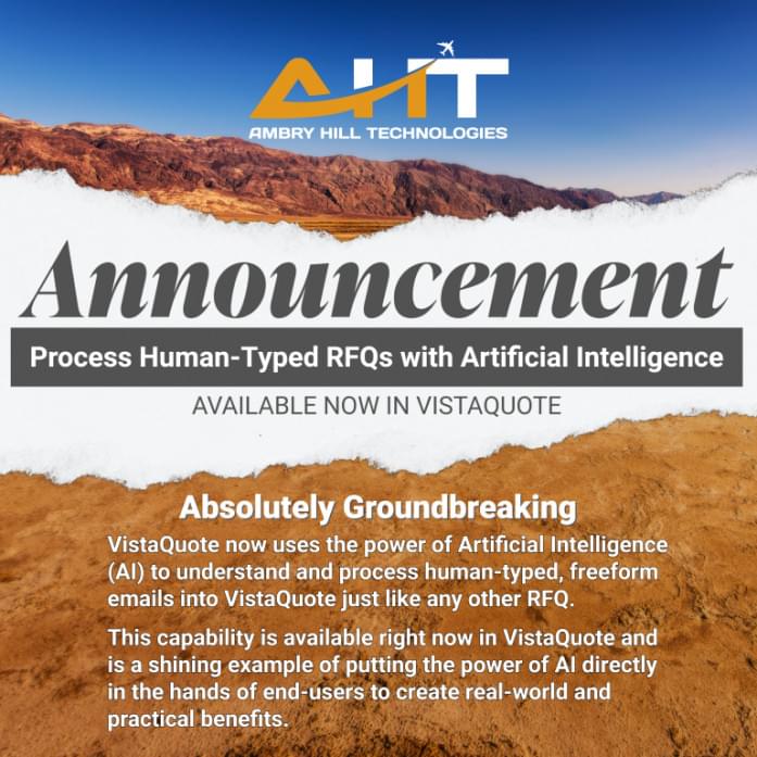 Aviation RFQ VistaQuote Using Artificial Intelligence