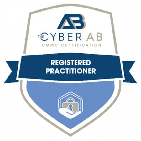 Registered Practitioner Badge from Cybersecurity Maturity Model Certification Accreditation Body