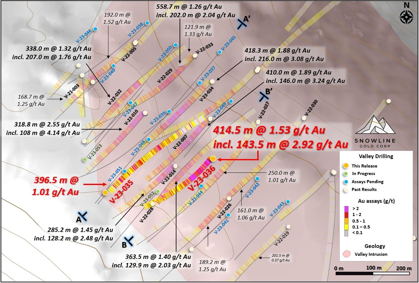 Snowline Gold Corp., Tuesday, July 18, 2023, Press release picture