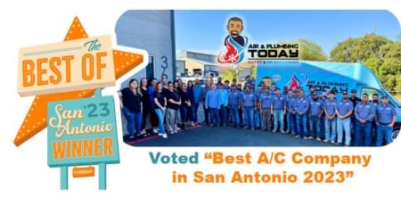 Air & Plumbing Today Voted Best AC Company in San Antonio 2023