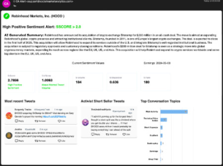 Example Email Alert of AI Generative Summary